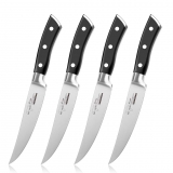 Steak Knives, Steak Knife Set of 4 Premium Kitchen Table Knife 5 Inch Straight Edge Blade Dinner Knives Non Serrated