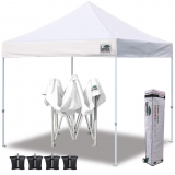 Eurmax 10’x10′ Ez Pop Up Canopy Tent Commercial Shelter with Heavy Duty Roller Bag