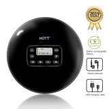 Rechargeable Personal Compact Disc Player with 10 Hours Playtime HOTT Portable CD Player with LCD Display, Stereo Earphones and USB Charging Cable Compact Walkman with Shockproof Function