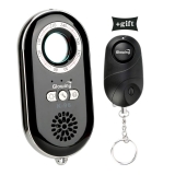 Anti Spy Hidden Camera Detectors Glowiny Camera Finder Anti-Theft Vibration Alarm for Door Window Suitcase Travel Security + A Personal Alarm