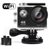 Action Camera, 4K WiFi Action Camera Ultra HD Waterproof Mounting Accessory Kits