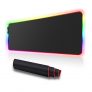 LUXCOMS RGB Soft Gaming Mouse Pad Large, Oversized Glowing Led Extended Mousepad ，Non-Slip Rubber Base Computer Keyboard Pad Mat，31.5X 11.8in
