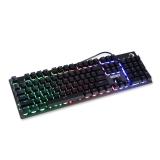 Wired Keyboard-104 Keys Ergonomic Mechanical Feeling Keyboard with 12 Multimedia Keys