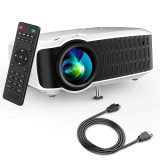 Movie Projector, DBPOWER 120 ANSI LCD Video Projector Free HDMI 176″ Display 50,000 Hours LED Portable Projector Support 1080P, Compatible with AV, USB, SD, Amazon Fire TV Stick