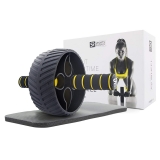 Sports Research Ab Wheel (3″) | Abdominal Exercise Wheel for Core Strength Training | Includes Knee Pad