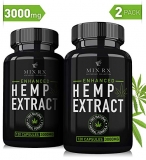(2 Pack) Hemp Oil Capsules for Pain Relief Anxiety Sleep