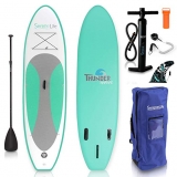 SereneLife Inflatable Stand Up Paddle Board (6 Inches Thick) with Premium SUP