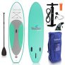 SereneLife Inflatable Stand Up Paddle Board (6 Inches Thick) with Premium SUP