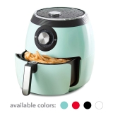 Dash DFAF455GBAQ01 Deluxe Electric Air Fryer + Oven Cooker with Temperature Control, Aqua