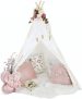 Kids Teepee Tent for Kids – With Fairy Lights – Feathers & Waterproof Base