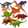 Prextex Realistic Looking 7″ Dinosaurs Pack of 12 Large Plastic Assorted Dinosaur Figures with Dinosaur Book